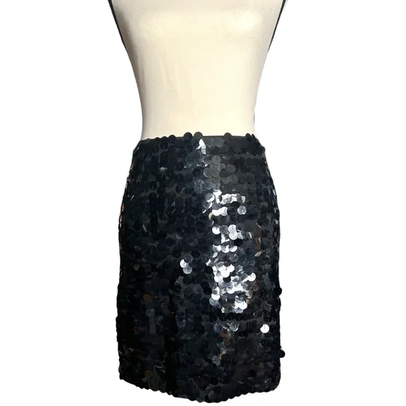 Express Skirts Express Black Mini Sequin Skirt Poshmark